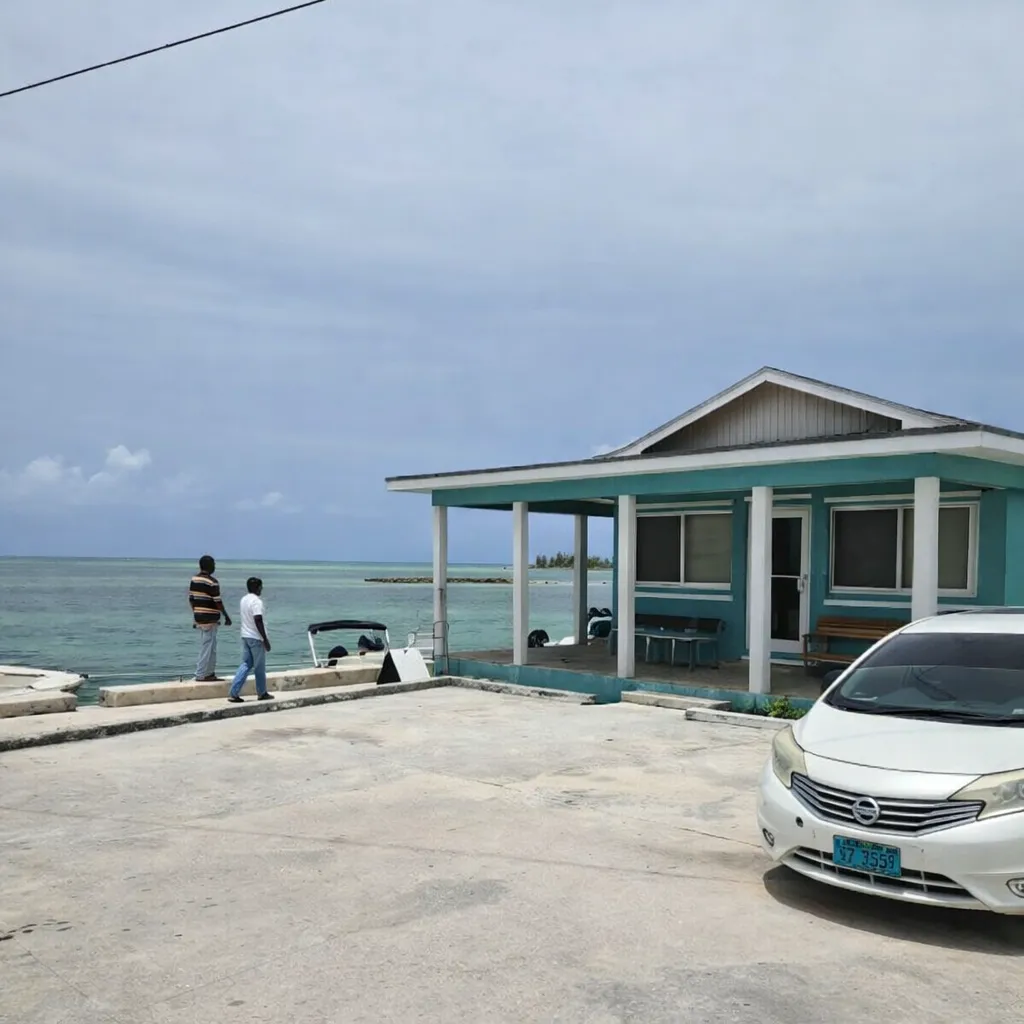 Coastal ferry terminal near McLean's Town, Grand Bahama